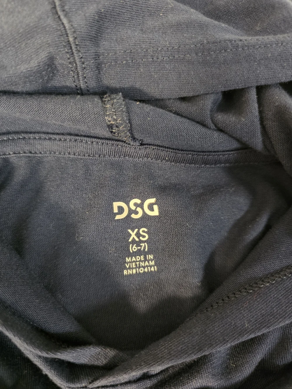 DSG Navy Hooded Long-Sleeve Boys Top with 'GOOD TIMES' Neon Graphic